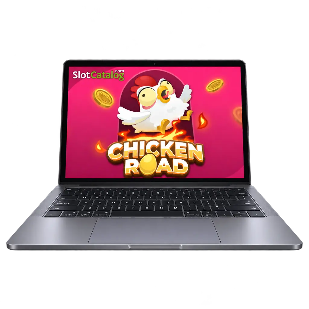 Gallina cruzando la carretera en la demo de Chicken Road