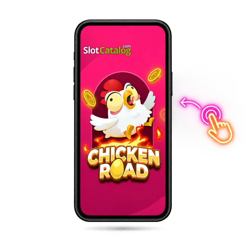 App de Chicken Road en un móvil Android e iOS