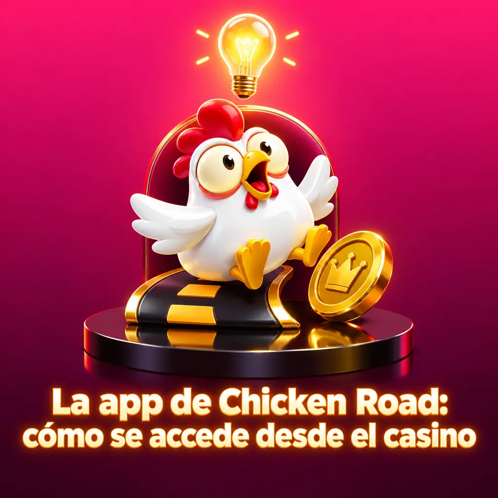 Gallina cruzando la carretera en el juego Chicken Road dentro de la app del casino